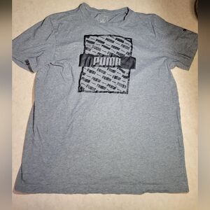 Puma Men's Graphic Tee-black/grey-Gently Used